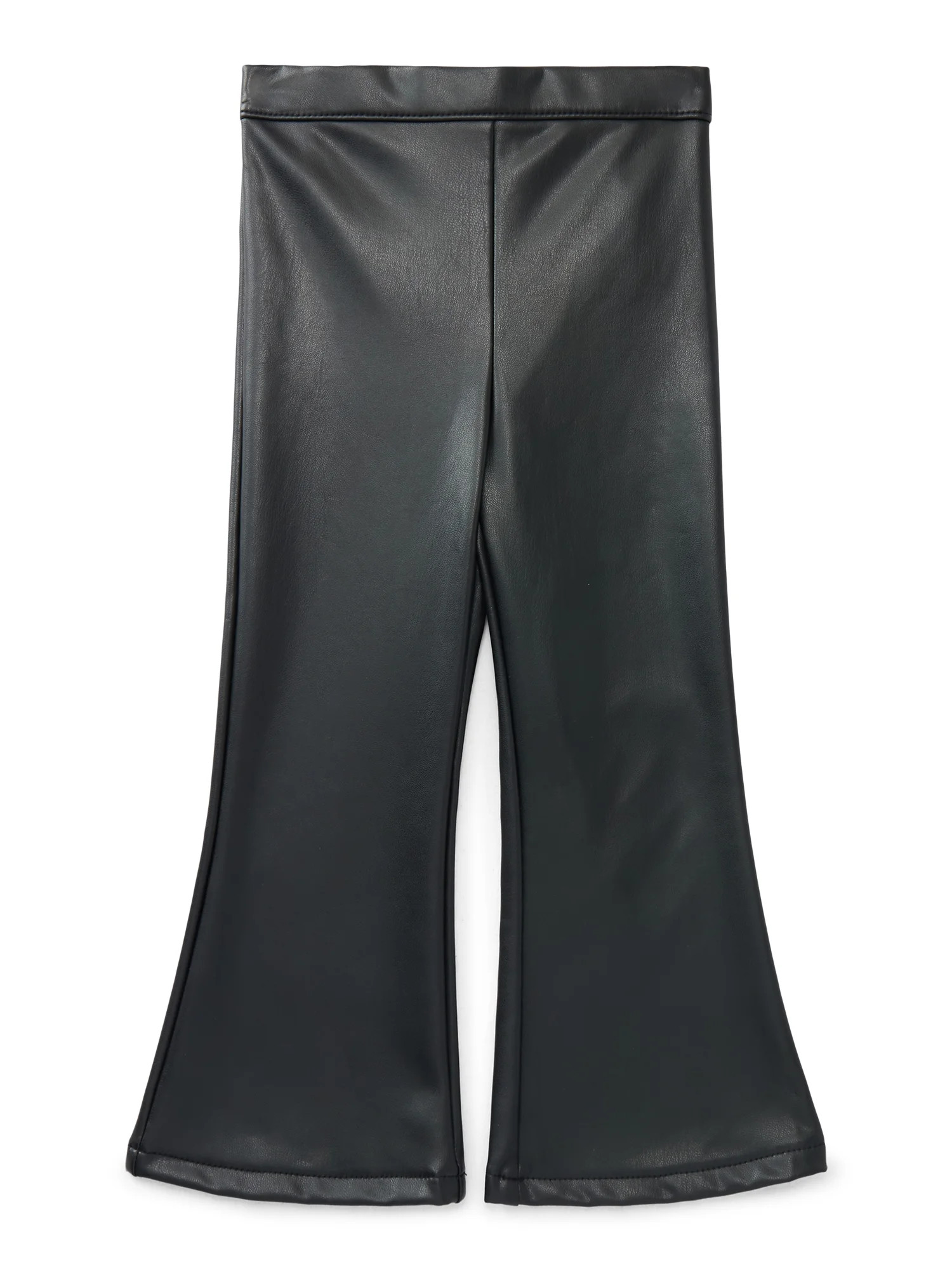 Wonder Nation Toddler Girls Faux Leather Pull On Flare Pants, Sizes 12M-5T | Walmart (US)