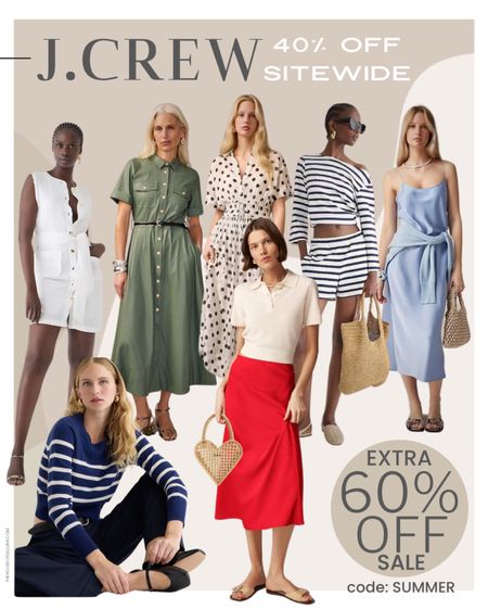 J.Crew 40% OFF SITEWIDE + EXTRA 60% OFF SALE with code SUMMER