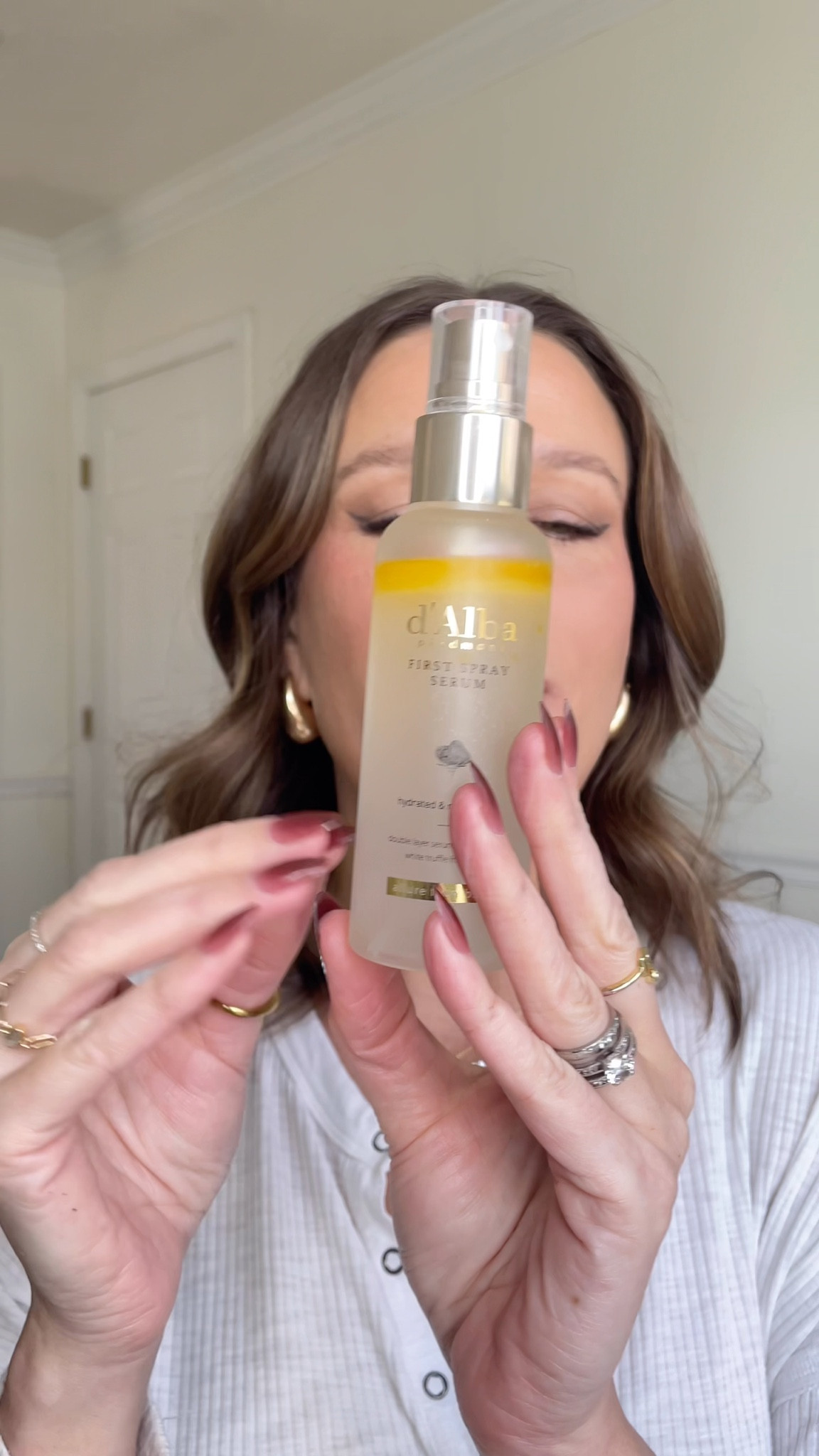 f you haven’t tried the @dalba_global White Truffle First Spray Serum, I’m telling you, you’re missing out! There’s a reason 63 million bottles have been sold worldwide! This serum restores glow, moisture, and smooths texture. It’s great to use before, during, and after makeup and leaves the skin glowing, never oily. If you find your makeup looking dry, cakey, or patchy this serum will be your best friend. You can grab yours on Amazon!

#LTKBeauty #LTKOver40 #LTKFindsUnder50