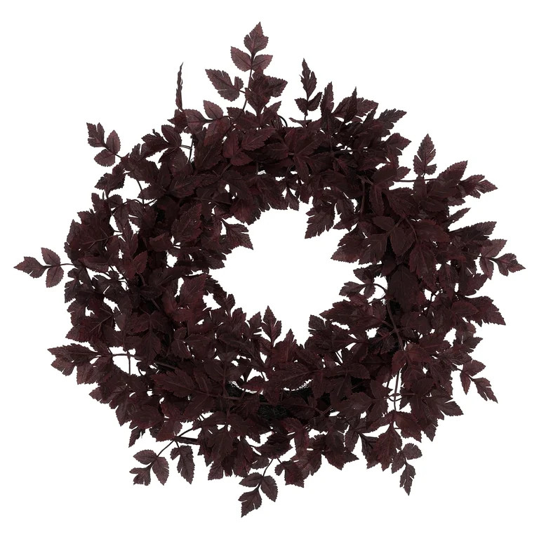 My Texas House Layered Foliage Wreath, Plum, 24" | Walmart (US)