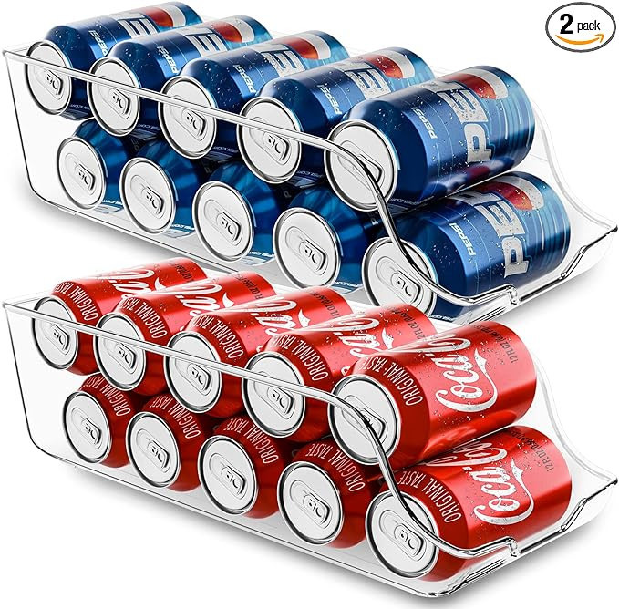 Utopia Kitchen Caddy Can Organizer For Pantry (Pack of 2) - Soda Can Storage Organizer, Fridge & ... | Amazon (US)