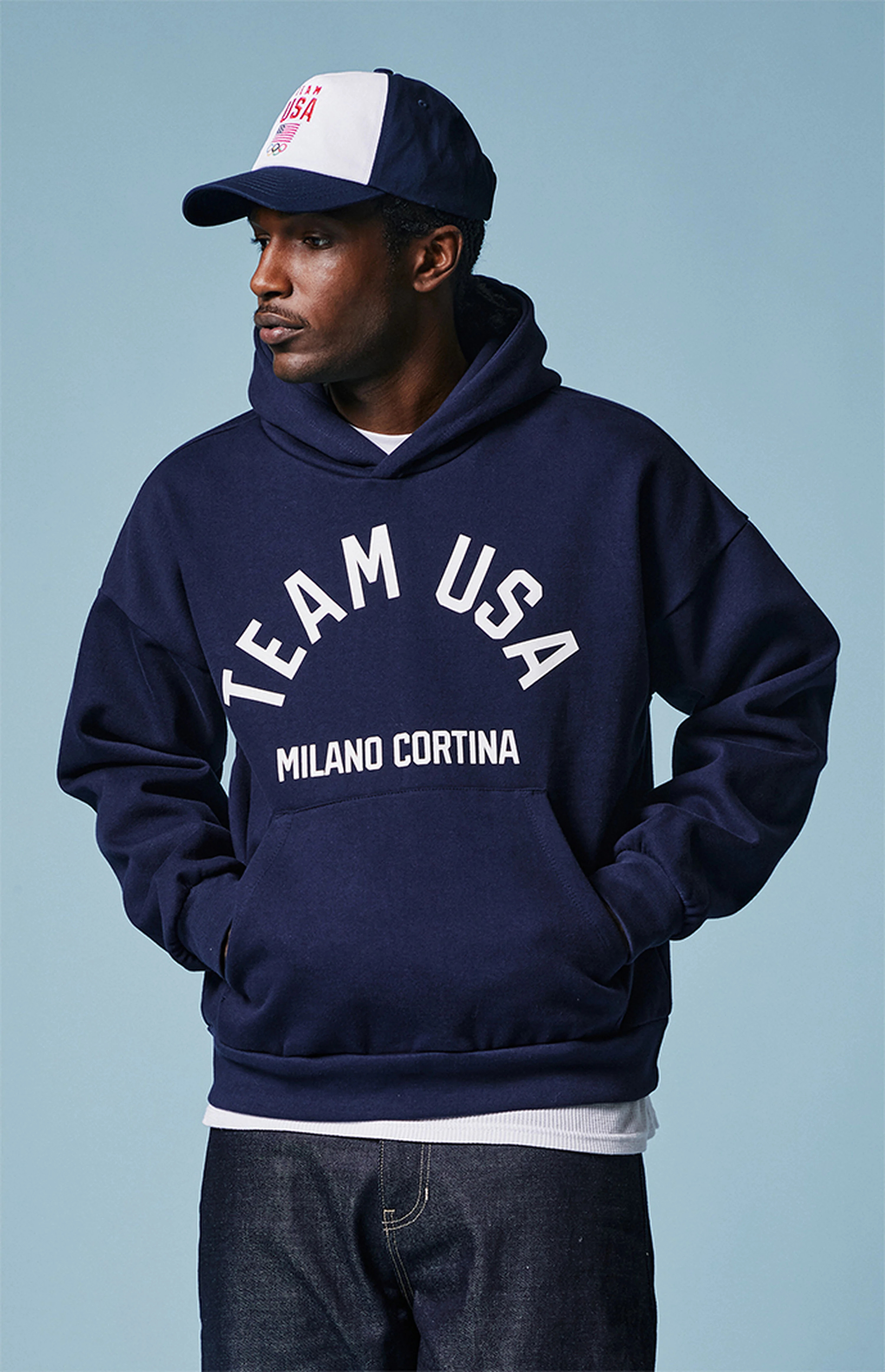 Olympics Navy Milano Cortina Team USA Dreams Hoodie | PacSun