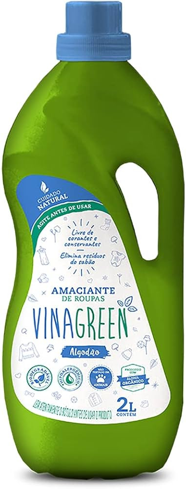 Vinagreen Amaciante de Roupas Algodão - 2L | Amazon (BR)