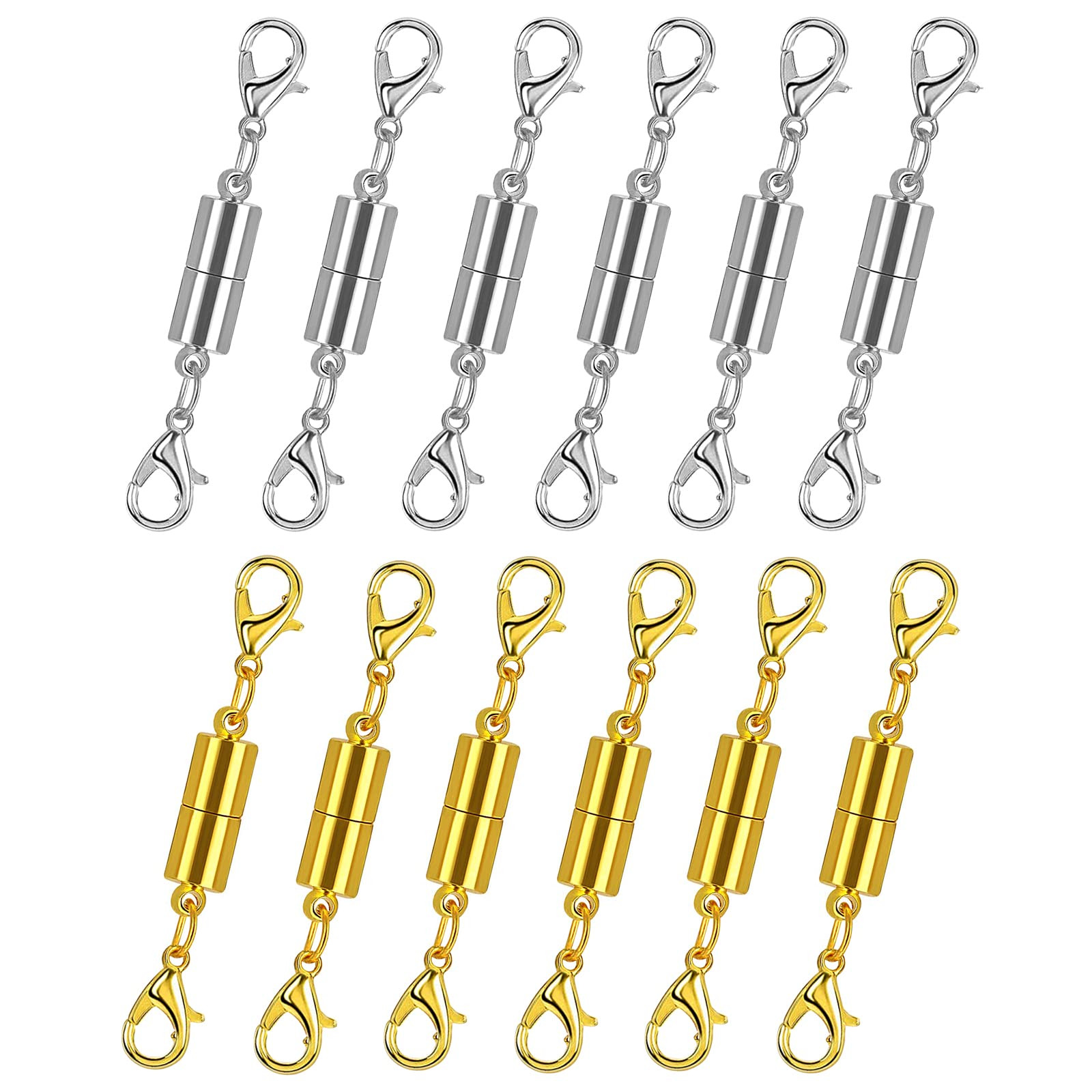 12 Pack Magnetic Necklace Clasps and Closures. Necklace Jewelry Extender with Strong Magnet. Magn... | Amazon (US)