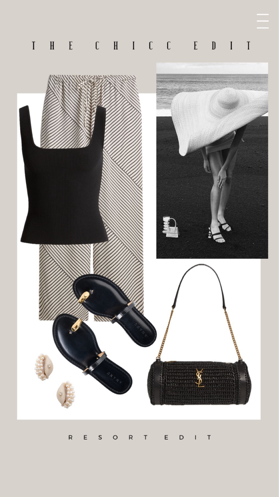 Hiii, lovely! Follow my shop @TheChiccEdit to shop this post, and get my exclusive app-only content! So glad you're here!

Ltkfind, Itkmidsize, Itkover40, Itkunder50, Itkunder100, chic, aesthetic, trending, stylish, minimalist style, affordable, home, decor, interior design, beauty, budget, summer outfit, summer style, summer fashion, ootd, dupe, look for less, y2k, Amazon, Amazon fashion, Amazon finds, Amazon home, Amazon style #resort #vacation #summer #holiday #outfit patterned pants tank top sandals Saint Laurent raffia handbag ysl shell earrings dress raffia bag black 

#LTKItBag #LTKStyleTip #LTKShoeCrush