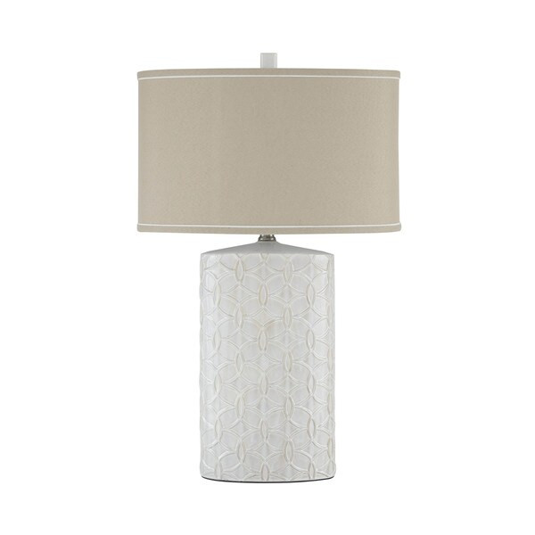 Signature Design by Ashley Shelvia Antique White Ceramic Table Lamp | Bed Bath & Beyond