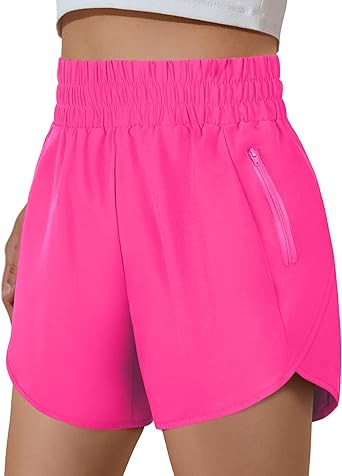 BMJL Women's 5" Inch Running Shorts Athletic High Waisted Shorts Workout Summer Short with Zipper... | Amazon (US)