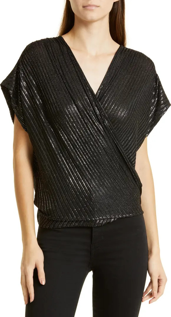 Ramy Brook Margie Metallic Stripe Blouse | Nordstrom | Nordstrom