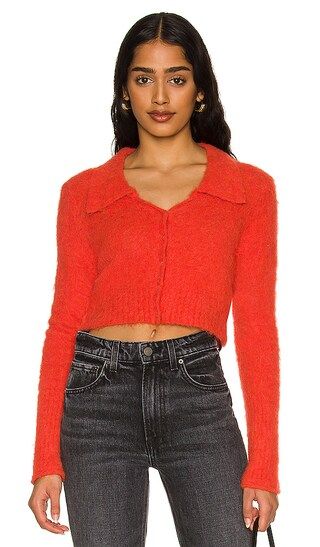 ALLSAINTS Ork Cardigan in Burnt Orange. - size L (also in S) | Revolve Clothing (Global)