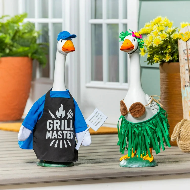 Mainstays Summer Grill Master & Hula Porch Goose Outfit, Set of 2 | Walmart (US)