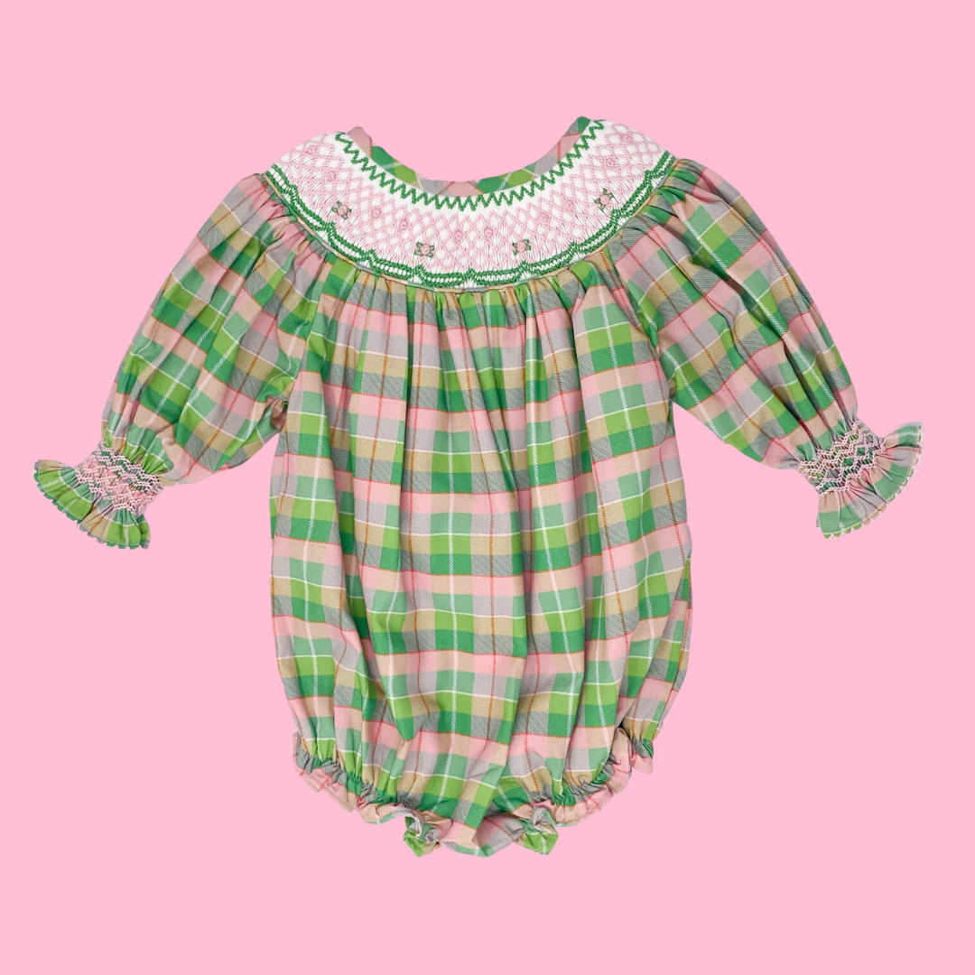 Festive Plaid Bubble | Poppy Kids Co