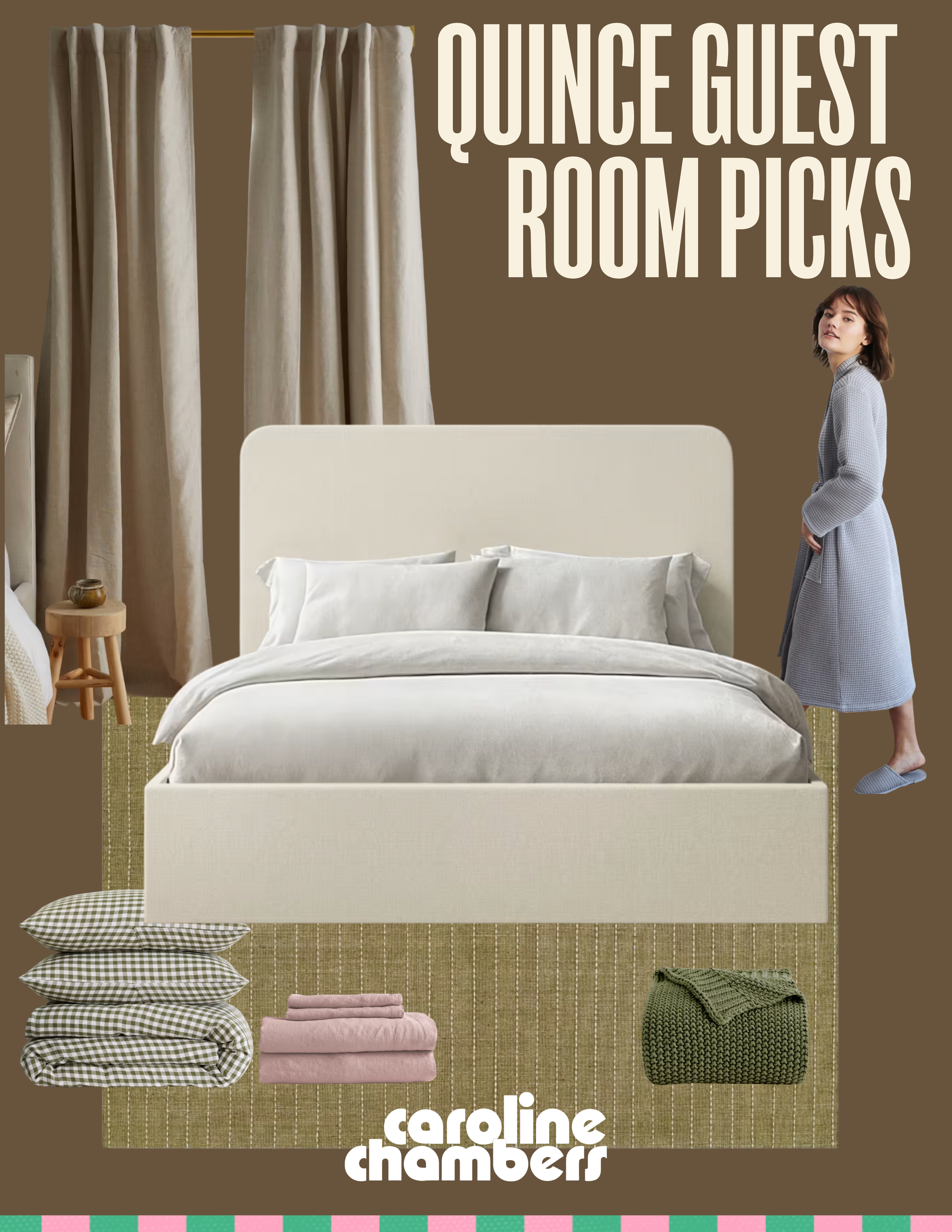  If your guest room needs a little refresh, start here!
Crisp linen bedding, easy blackout curtains that instantly elevate a space, and a robe in the closet so your guests feel like they checked into a boutique hotel.Linking my go-to @onequince favorites. #quincepartner


 