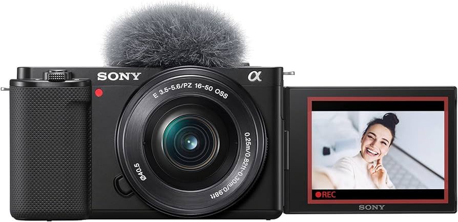 Sony Alpha ZV-E10 - APS-C Interchangeable Lens Mirrorless Vlog Camera Kit - Black | Amazon (US)