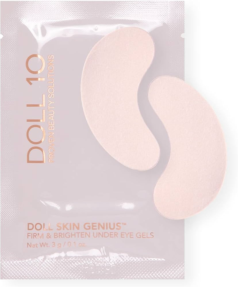 Doll 10 Doll Skin Genius Firm & Brighten Under-Eye Gels - Natural Eye Mask Patches that Vanish Pu... | Amazon (US)