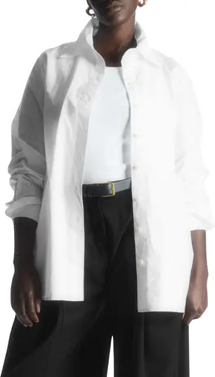 COS Oversize Tailored Button-Up Shirt | Nordstrom | Nordstrom