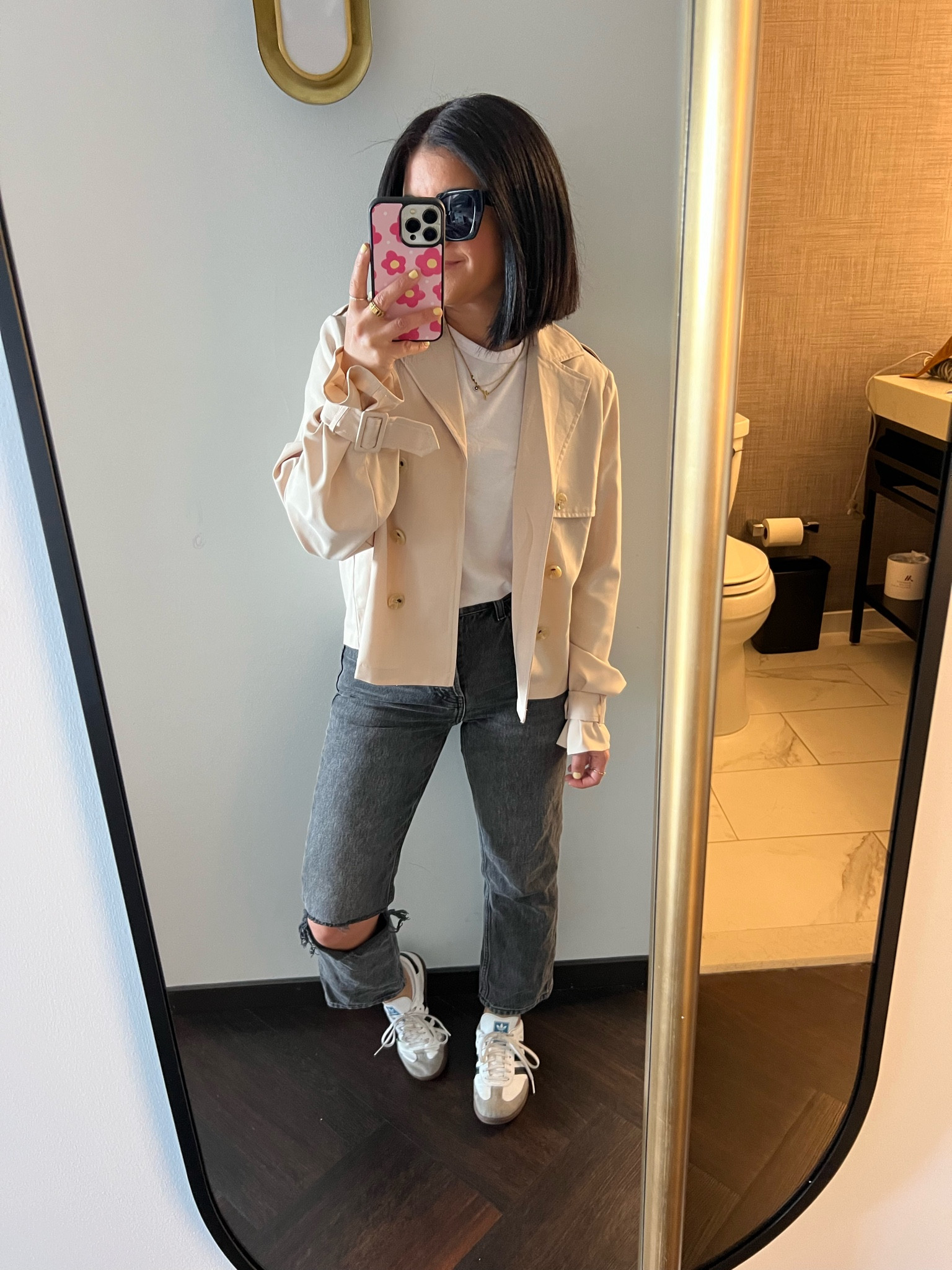 my cropped trench coat is sold out, but I linked so many similar styles! 

#LTKSeasonal #LTKfindsunder50 #LTKfindsunder100