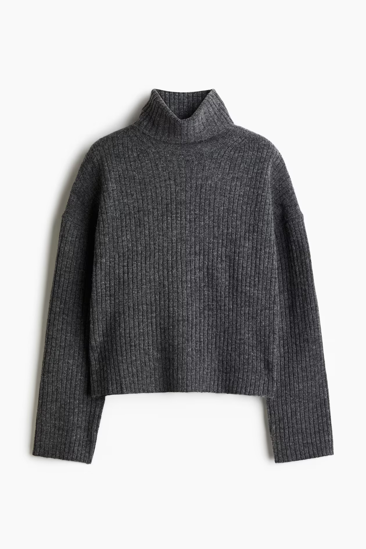 Oversized coltrui - Donkergrijs gemêleerd - DAMES | H&M NL | H&M (UK, MY, IN, SG, PH, TW, HK)