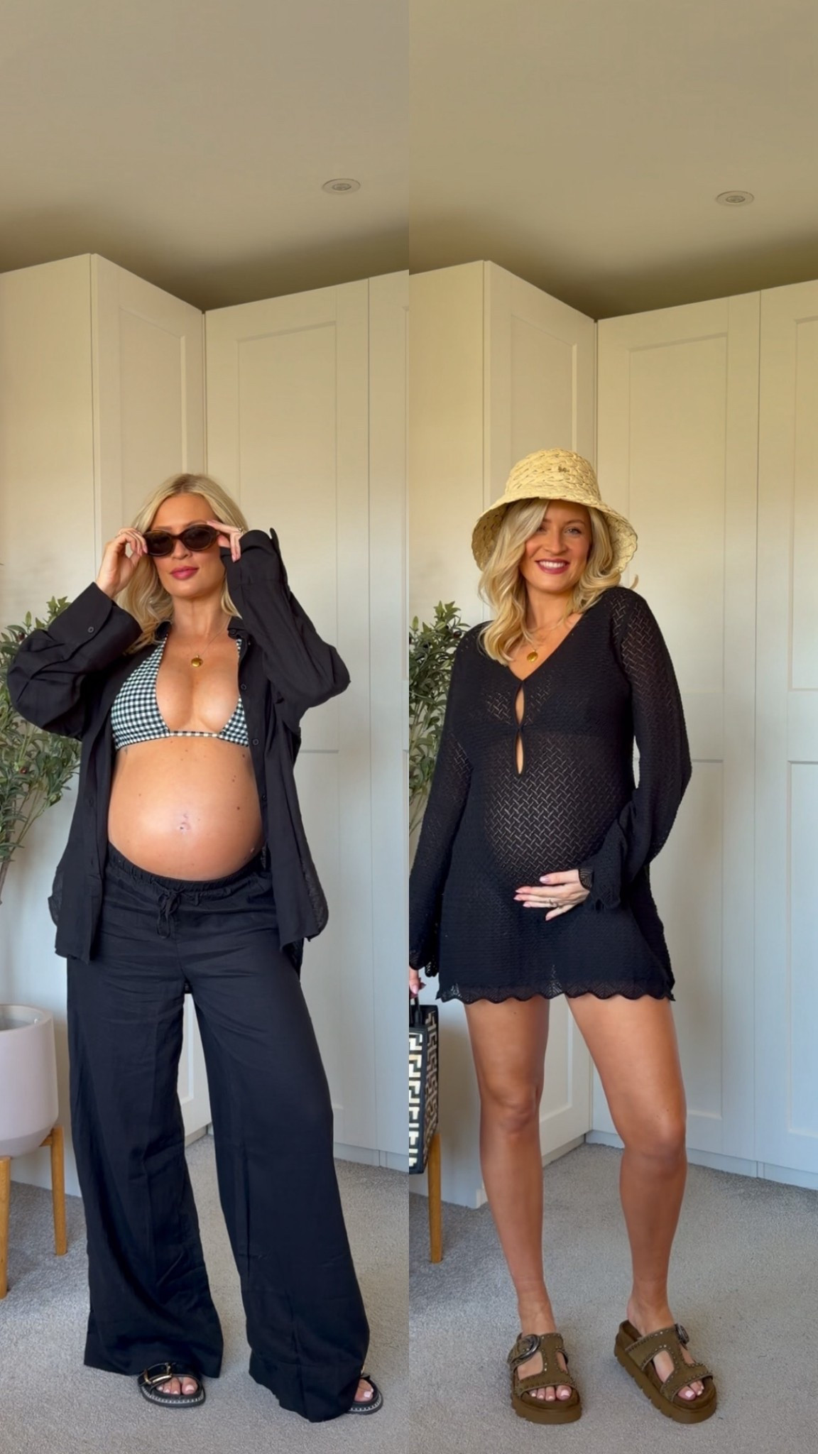 H&M bump friendly holiday looks 💖 wearing size L in bikini tops and small in everything else xxx 