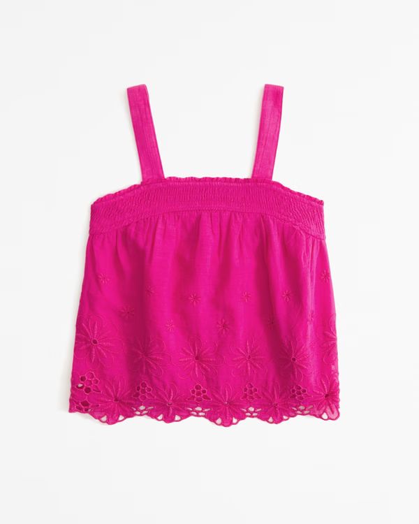 girls embroidered cutwork squareneck set top | girls | Abercrombie.com | Abercrombie & Fitch (US)