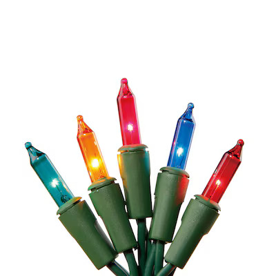 Holiday Living 100-Count 20.6 Ft Multicolor Incandescent Mini Christmas Lights | Lowe's