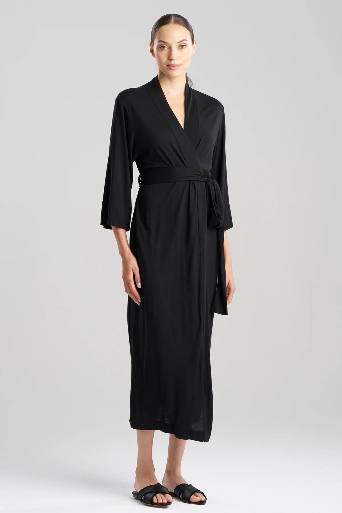 Buy Shangri-La TENCEL™ Robe in Black Online | NATORI | Natori