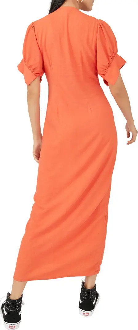 Free People Summer Tie Front Maxi Shirtdress | Nordstrom | Nordstrom