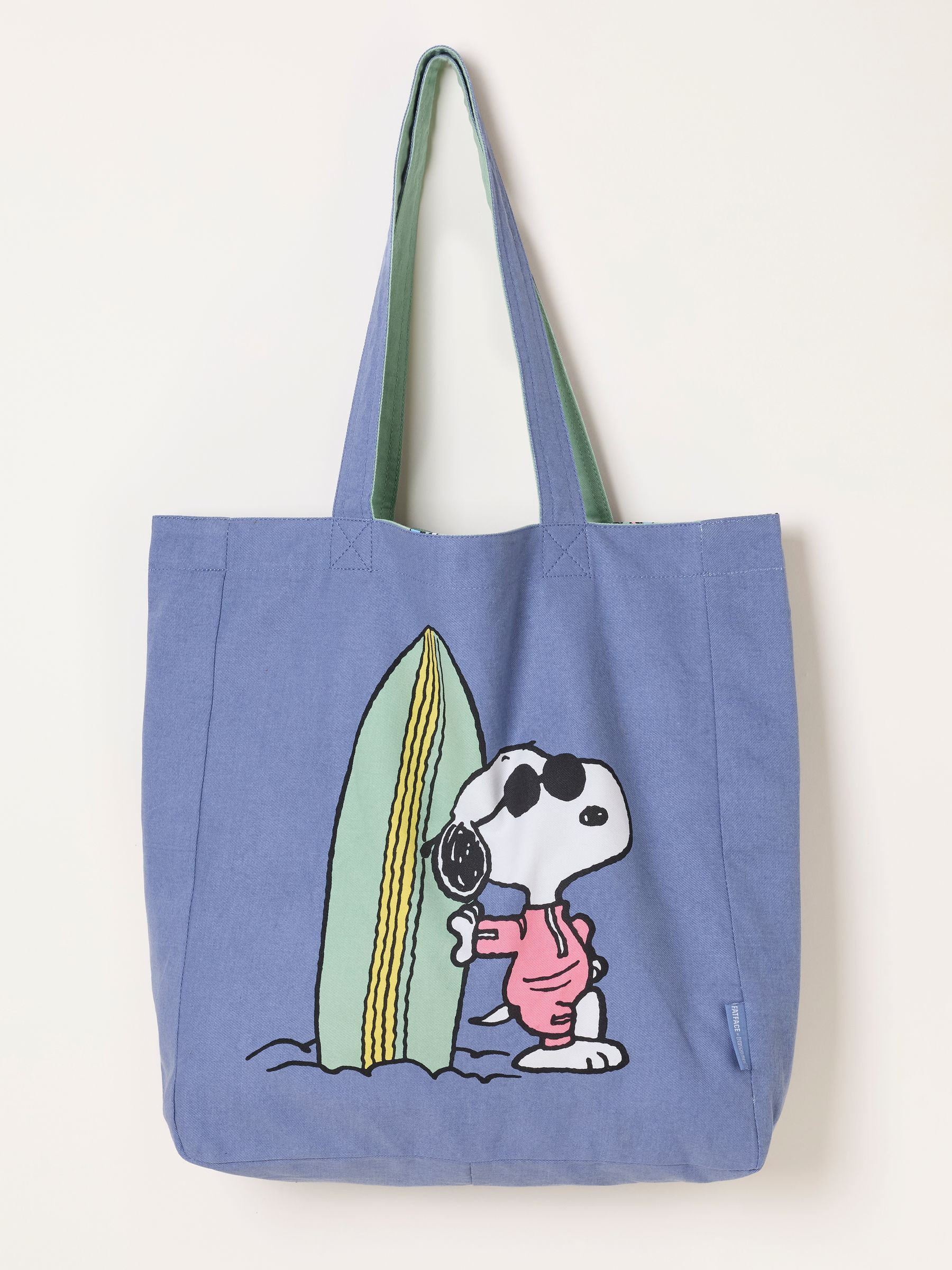 FatFace Summer Snoopy Reversible Tote Bag in Blue | Fat Face