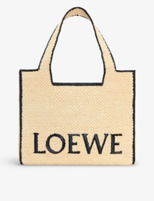 Loewe x Paula's Ibiza large raffia tote bag | Selfridges