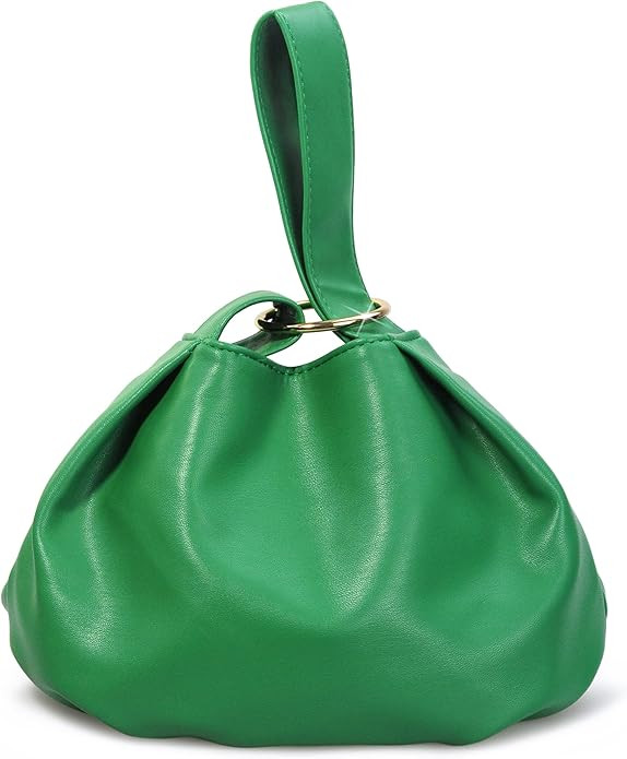 Women's Clutch Soft Vegan Leather Hobo Top Handle Bag Small Tote Purse | Amazon (US)