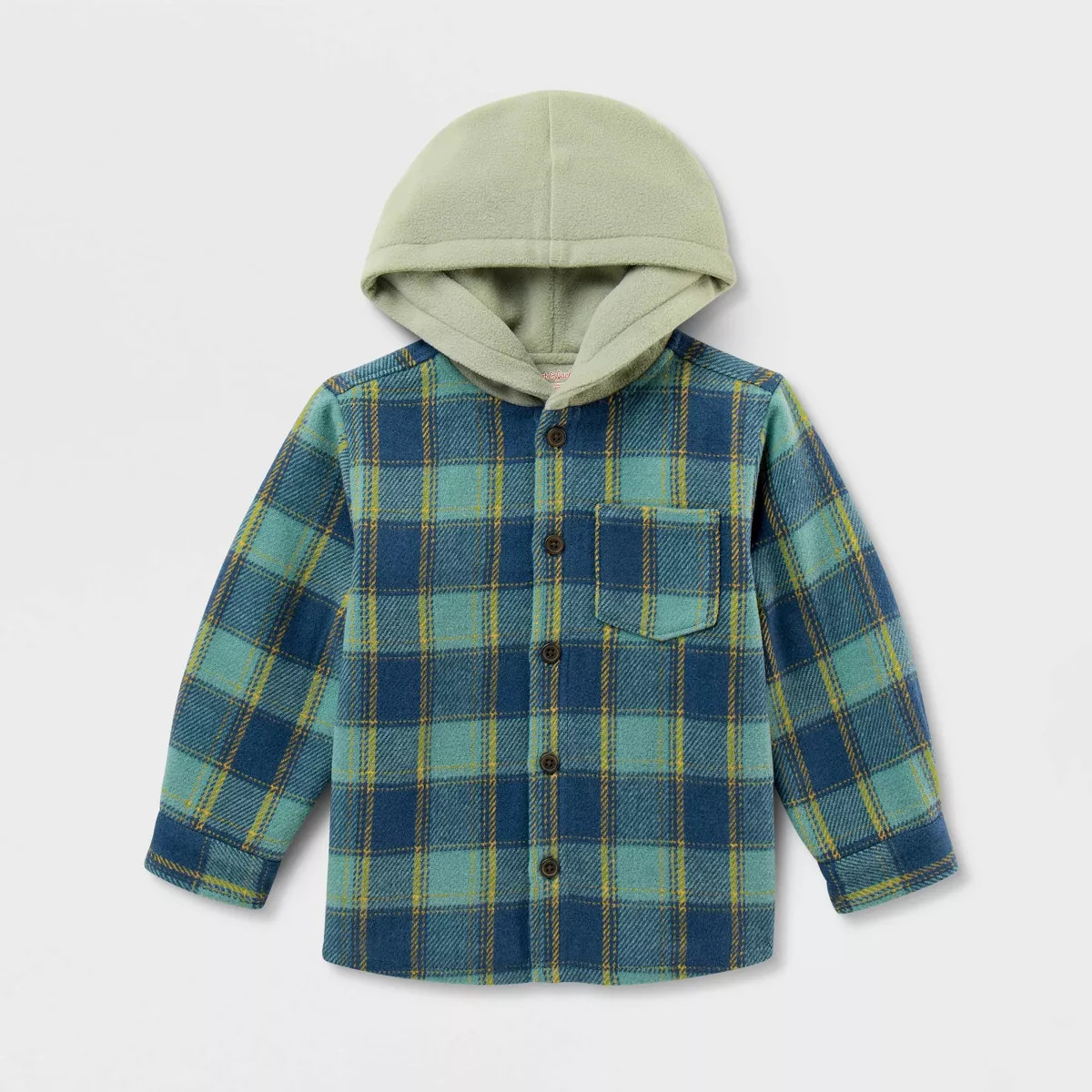 Toddler Fleece Lined Shacket Sweater - Cat & Jack™ Plaid 18M | Target