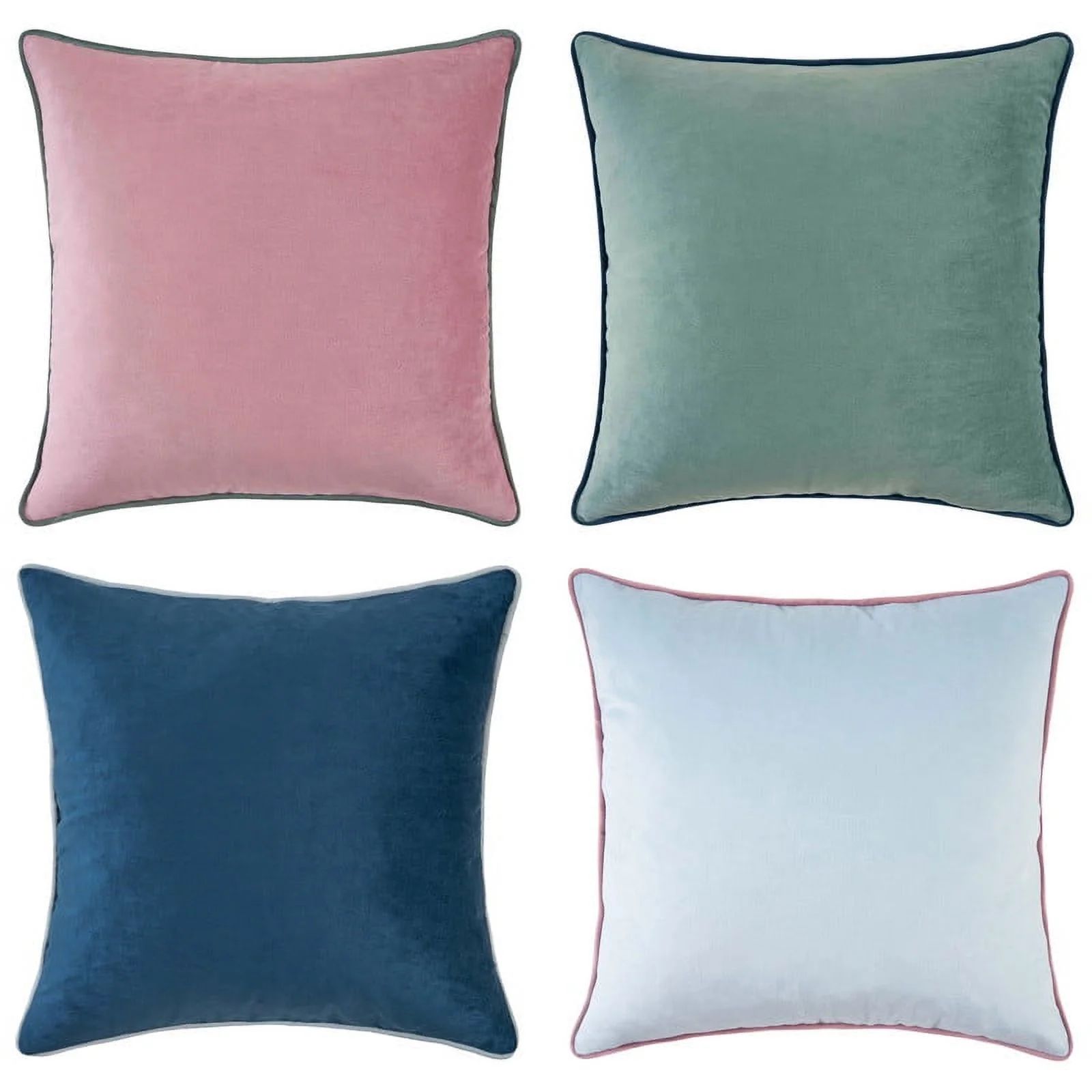 Monday Moose Decorative Throw Pillow Covers, Set of 4 Velvet Modern Designs, Pillow Inserts Not I... | Walmart (US)