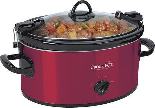 Crock-Pot - 6.0-Quart Cook & Carry™ Slow Cooker, Manual - Red | Best Buy U.S.