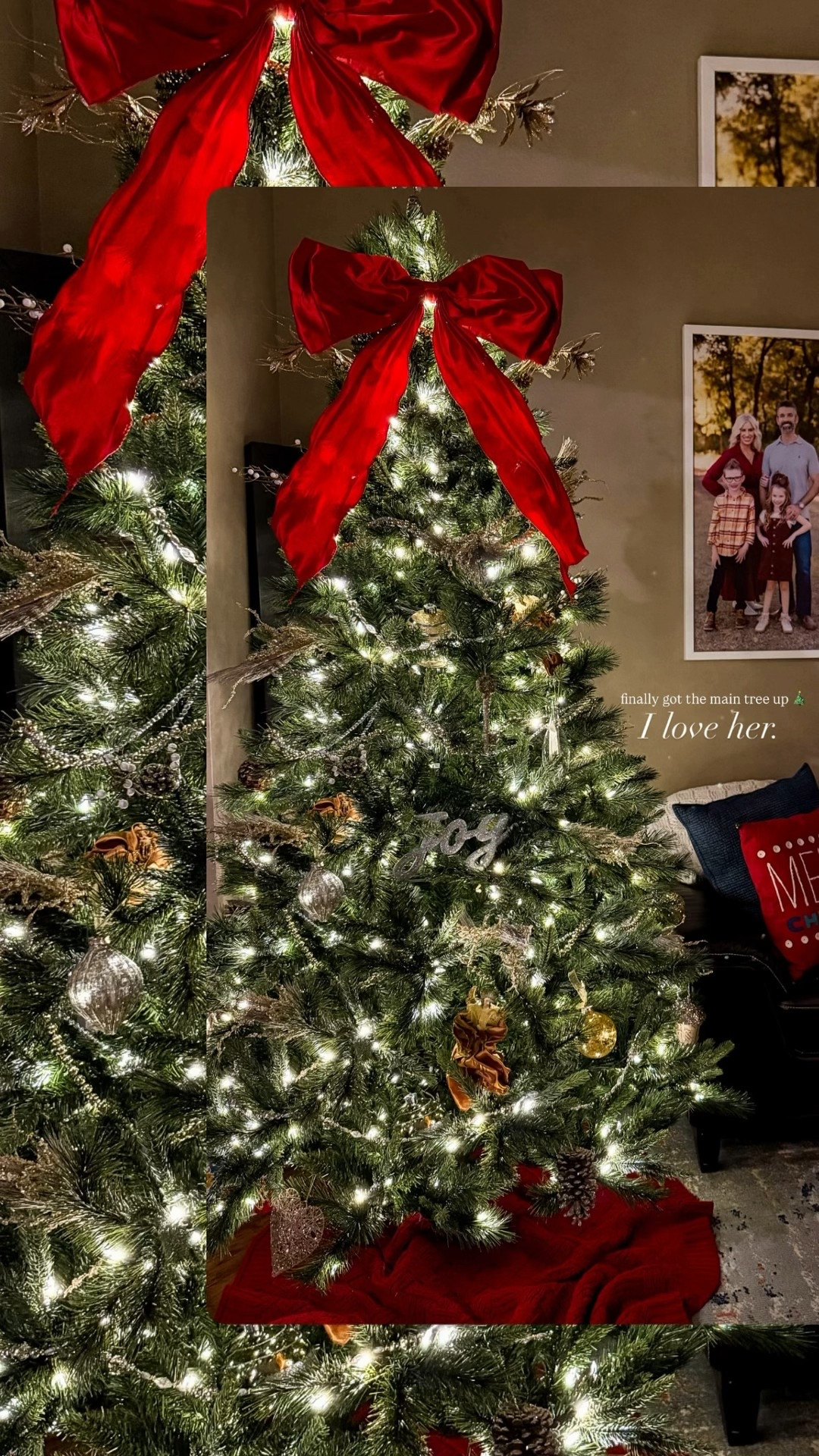 In love with our new Christmas tree 🎄 from Home Depot
It’s full and looks real! 
The perfect Christmas decor for the holidays and any holiday party
The bow is $5 from Five Below 

#LTKHome #LTKHoliday #LTKSeasonal