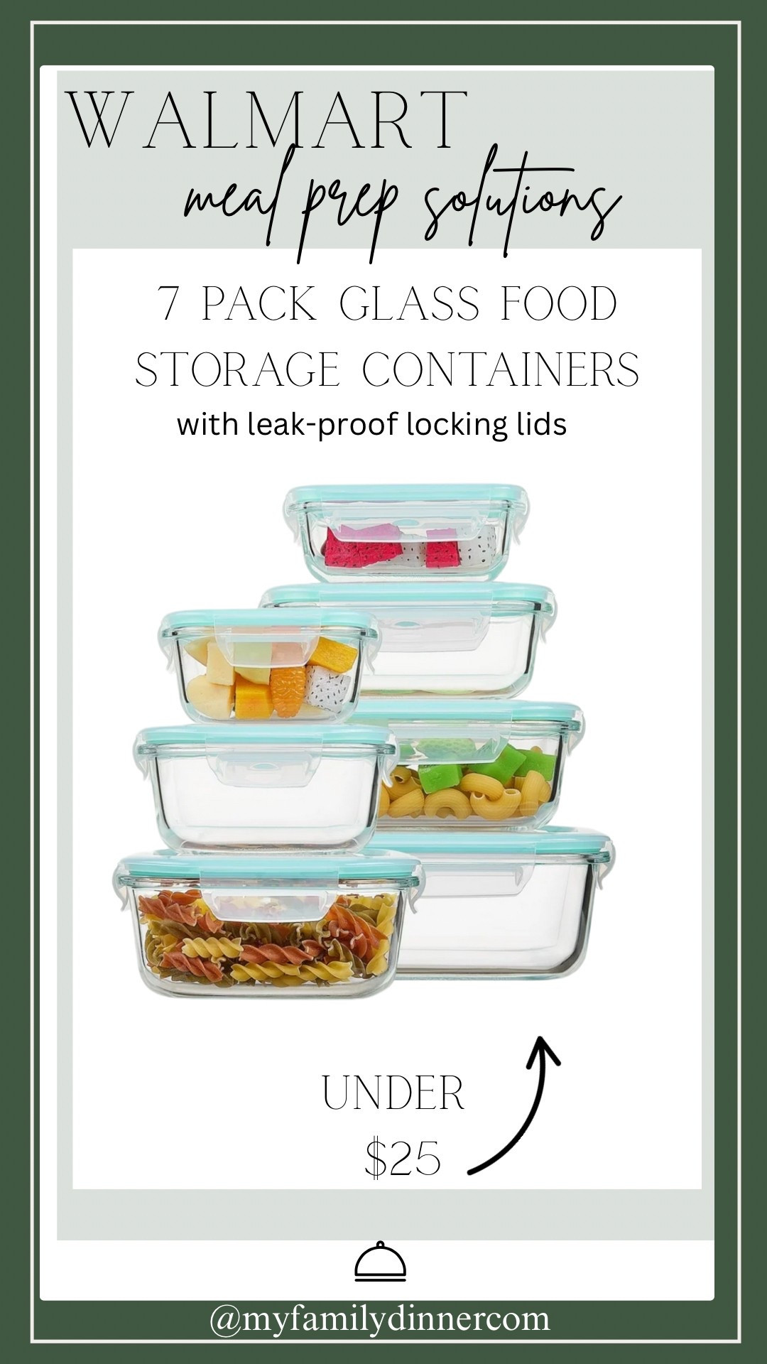 Under $25 for this set of glass continent with locking, leak proof lids! @walmart 

#LTKFamily #LTKHome #LTKFindsUnder50