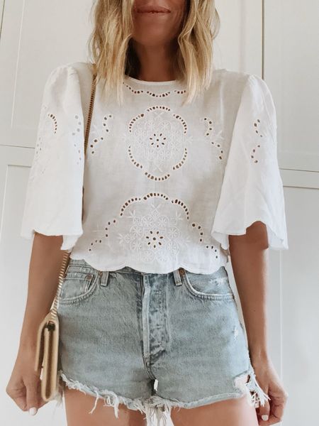 Love the detail on this white top, size small
Summer outfit inspo

#LTKStyleTip