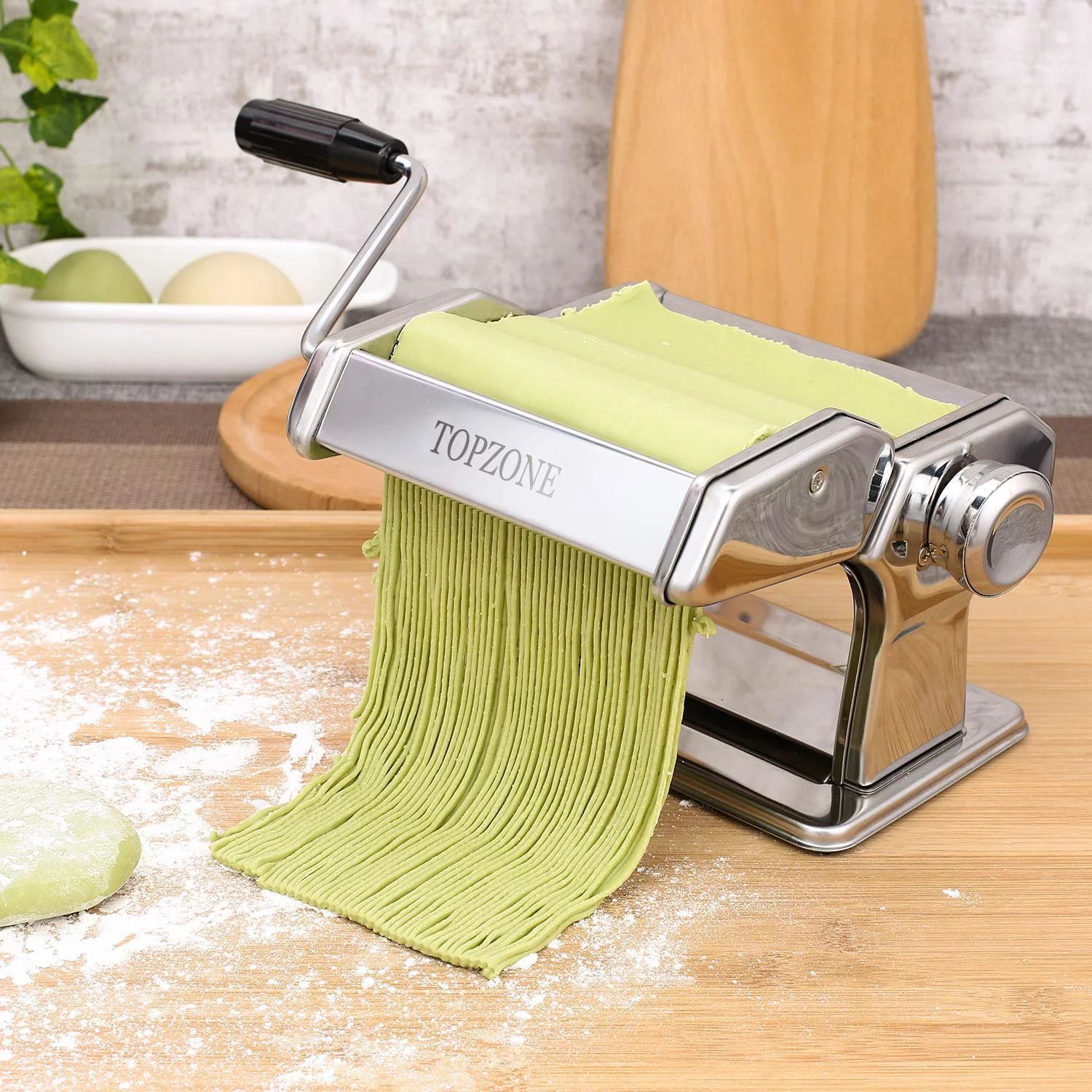 Topzone Pasta Maker Roller Machine, Fresh Noodle Maker ,Stainless Steel | Walmart (US)