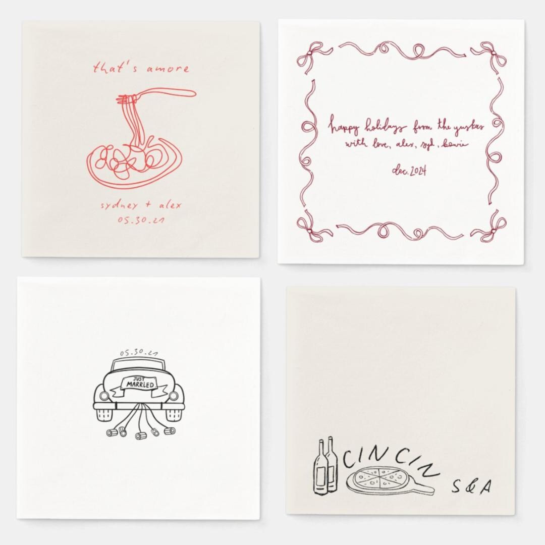 Custom Napkins/cocktail Napkins - 50 Napkins per Set - Personalized for Any Event. [wedding, Brid... | Etsy (US)