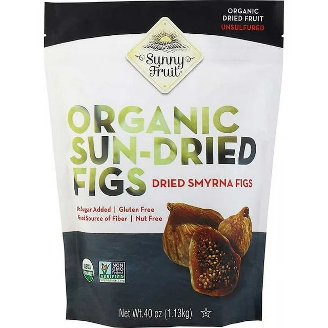 Sunny Fruit USDA Organic Sun-Dried Smyrna Figs Dried Fruit Unsulfured, 40 Ounces | Walmart (US)