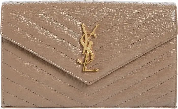 Large Monogram Quilted Leather Wallet on a Chain | Nordstrom