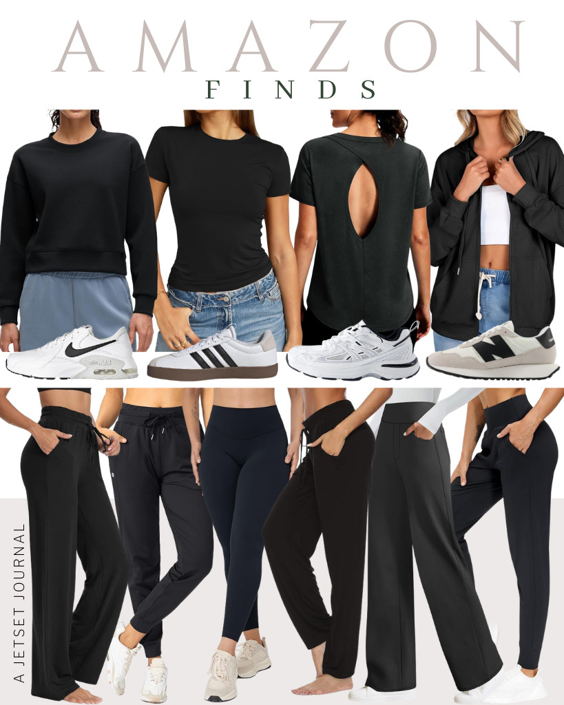 These Amazon Athleisure finds are perfect for changing seasons. An Abardsion basic tee paired with THE GYM PEOPLE workout joggers or Sarin Mathews yoga sweatpants is one of the outfits you can try. We are also loving this lightweight hoodie from Zeagoo and Nike Air Max Excee sneakers! 

 #LTKSeasonal #LTKSaleAlert #LTKTravel