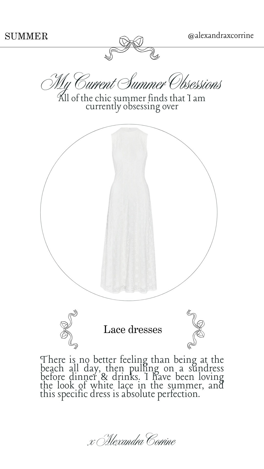 My current summer obsessions 🥂 all of the chic summer finds that I am currently obsessing over 🦪

Summer fashion, chic summer style, summer accessories, beach day, pool day, tan, lace dress, sundress, maxi dress

#LTKSeasonal