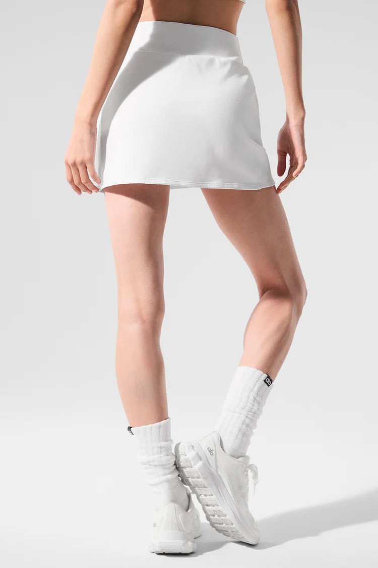 Airbrush High-Waist Good Form Tennis Skirt - White | Alo Yoga