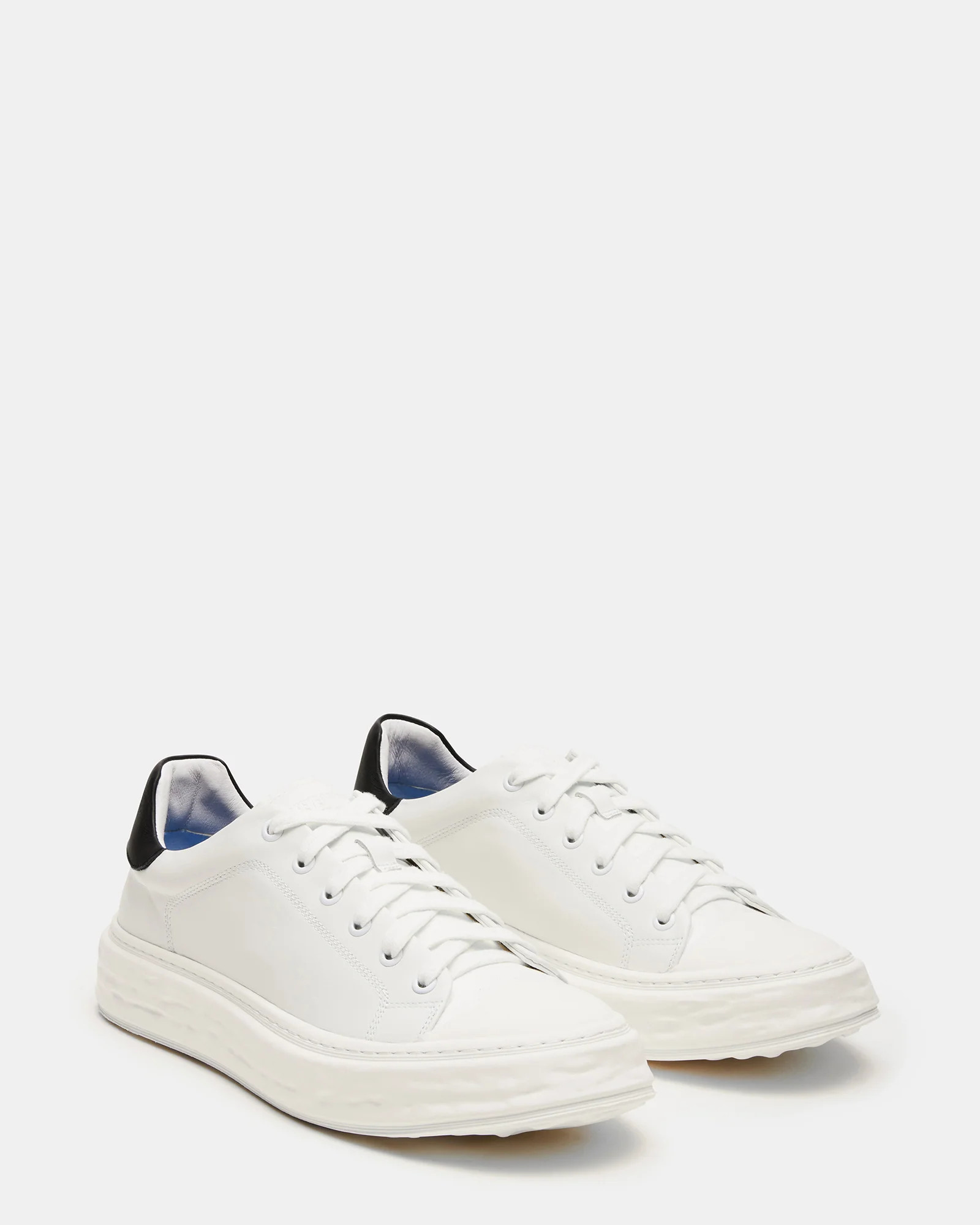MACRAE White Leather Men's Low-Top Fashion Sneaker | Steve Madden (US)