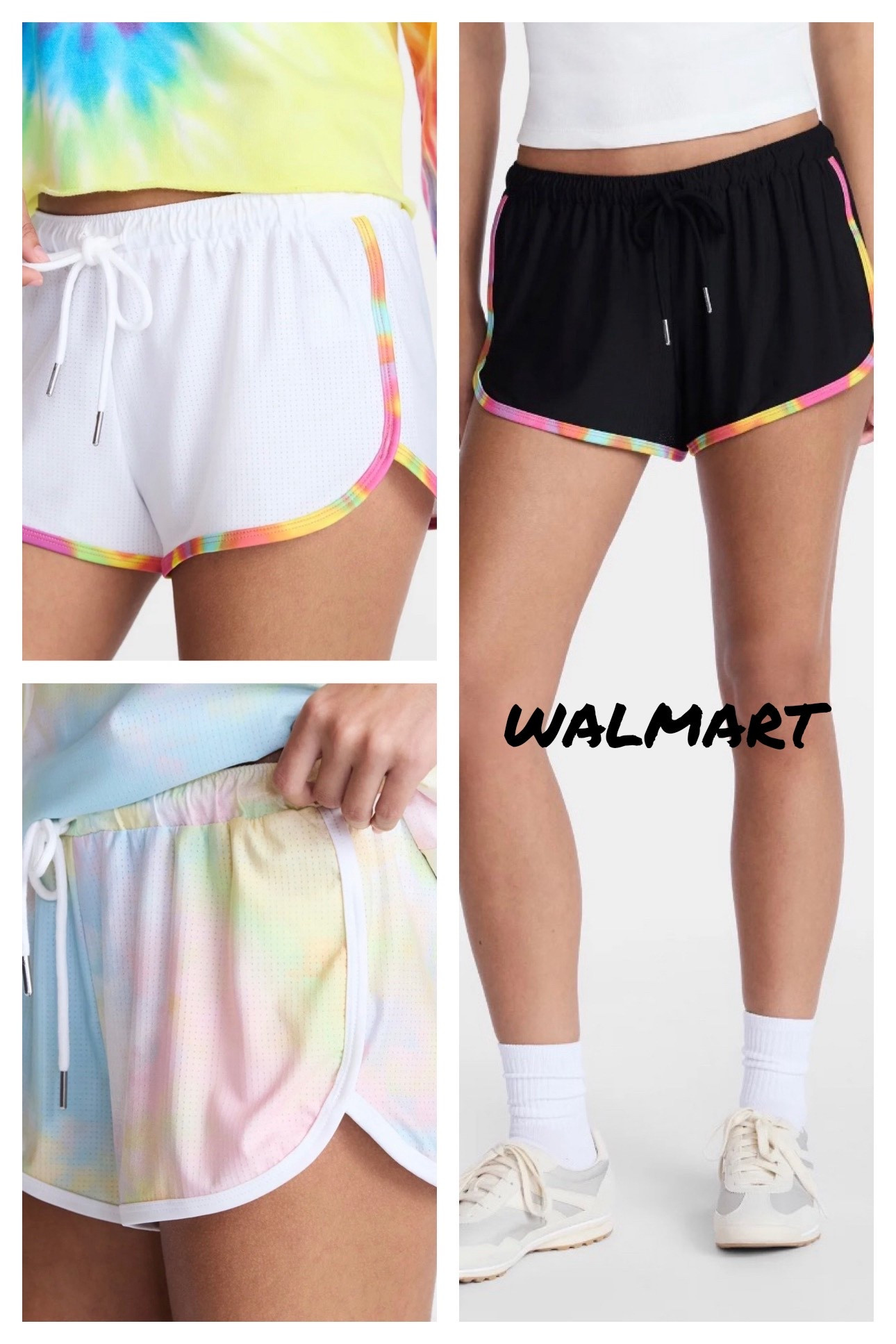 No Boundaries Contrast Binding Mesh Dolphin Shorts