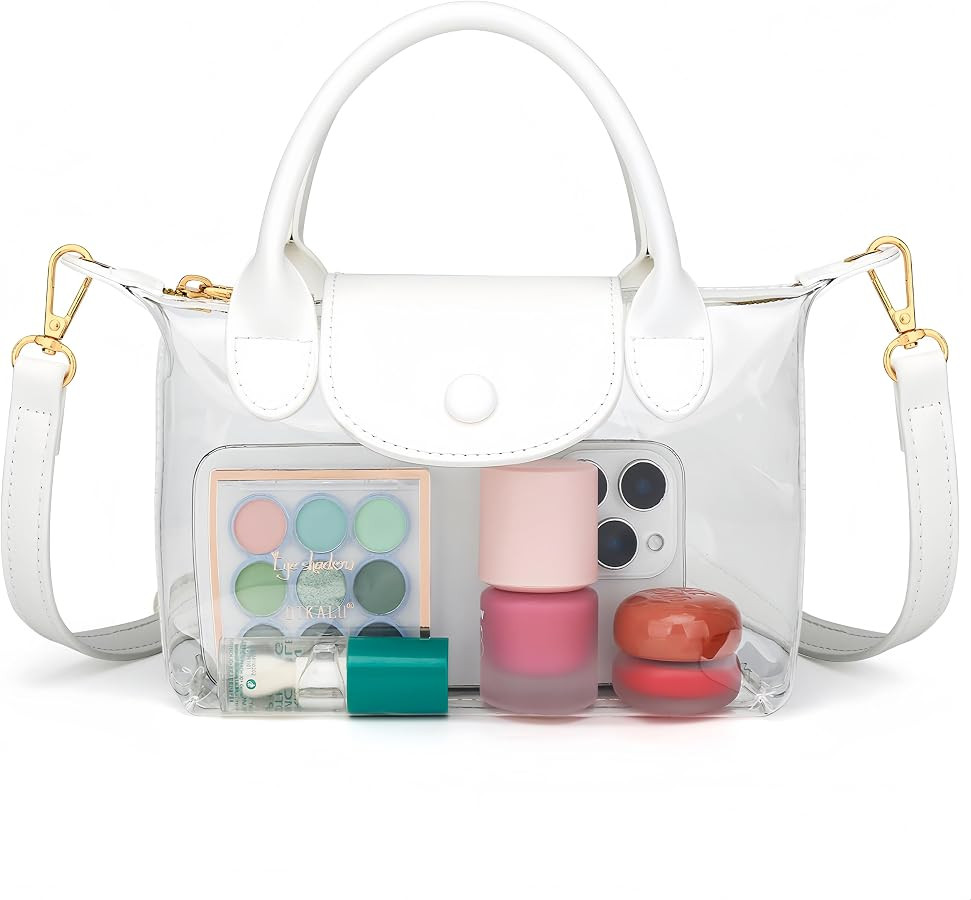 KKXIU Mini Top Handle Clear Crossbody Bags for Women for Concerts Sports | Amazon (US)