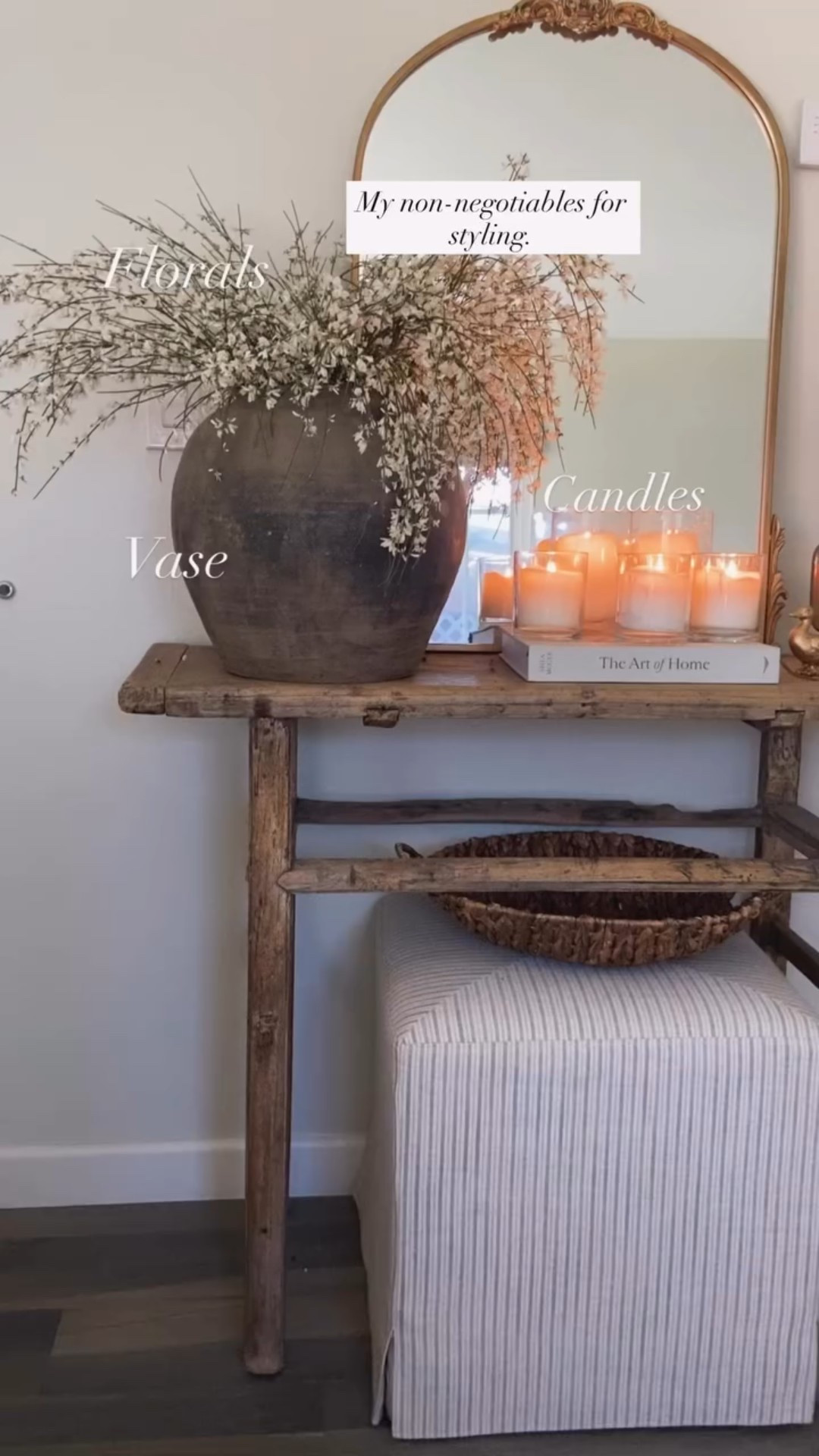 Proof you don’t need much to decorate. A vintage table, real florals, candlelight, and one good book my go-to for simple, timeless styling.

COMMENT: TIMELESS to get links to these and or similar items seen here 

FOLLOW along as links don’t always get sent 

vintage table, simple decorating, real florals, candle styling, timeless home decor, cozy home, neutral decor, styling
#simpledecor #vintagestyle #timelesshome #cozydetails #neutralhome