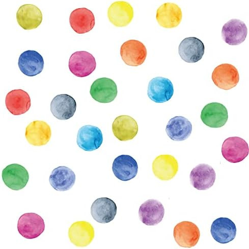Polka Dot Wall Decals Removable Watercolor Colorful Wall Sticker for Kids Baby Girls Living Room Bed | Amazon (US)