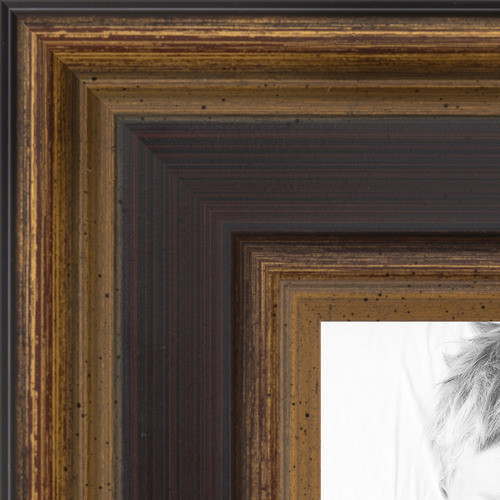 8x10 Gold with Burgundy Panel  picture frame with Regular Glass | Art to Frames , Custom and Personalized framing