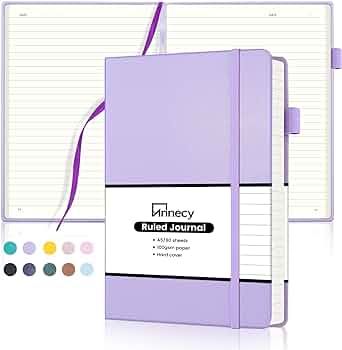 Annecy Numbered College Ruled Lined Journal Notebook, Medium 5.5x 8.25, 160 Pages 100GSM Writing ... | Amazon (US)