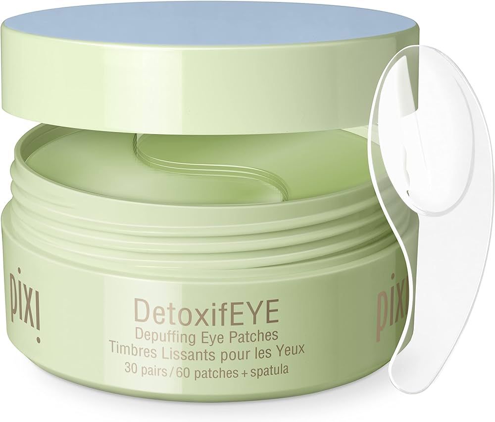Amazon.com: Pixi DetoxifEYE Depuffing Hydrogel Under-Eye Patches, Hyaluronic Acid, Gold & Caffein... | Amazon (US)
